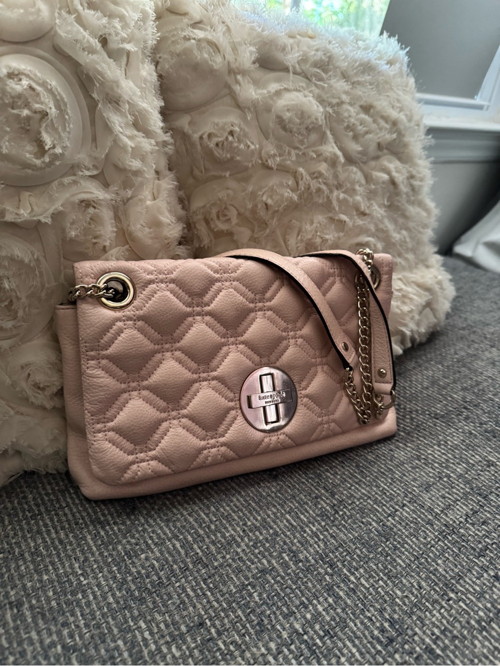 Kate Spade Pink Quilted Leather Crossbody Bag - Picture 3 of 11